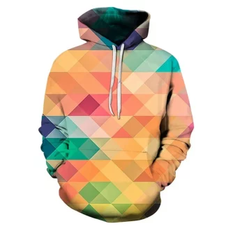 Men’s Rainbow 3D Print Hoodie Street Art